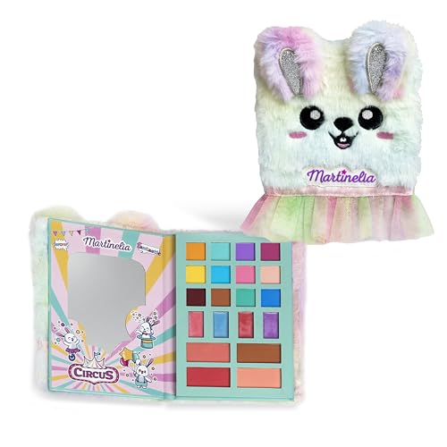 Martinelia - Palette Di Trucco Coniglio Per Bambini - Cofanetto Di Bellezza - Set Di Ombretti, Lucidi Labbra E Blush Per Ragazza - Tema Circo - Regalo
