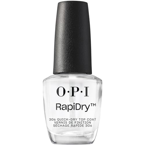 Opi Nail Lacquer, Rapidry Top Coat, Top Coat Fissasmalto Ad Asciugatura Rapida, Smalto Per Unghie Trasparente, 15Ml