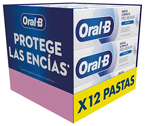 Oral-B Pro-Repair, Dentifricio Gengive E Smalto Originale (12 X 75 Ml) Protegge Gengive E Denti Sensibili