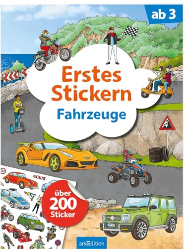 Erstes Stickern – Fahrzeuge: Über 200 Sticker | Erstes Stickerheft Für Kindergarten-Kinder Ab 3 Jahren