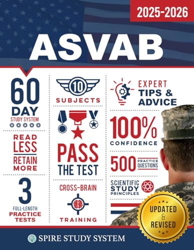 Asvab Study Guide: Spire Study System & Asvab Test Prep Guide With Asvab Practice Test Review Questions For The Armed Services Vocational Aptitude Bat