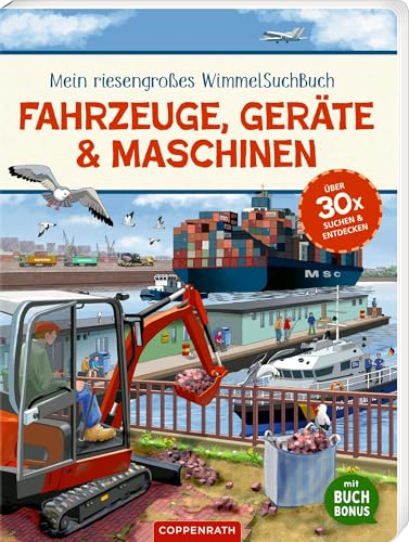 Mein Riesengroßes Wimmelsuchbuch: Fahrzeuge, Geräte & Maschinen: Über 30 X Suchen Und Entdecken