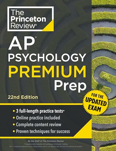 Princeton Review Ap Psychology Premium Prep, 22Nd Edition: For The New 2025 Exam: 3 Practice Tests + Digital Practice + Content Review