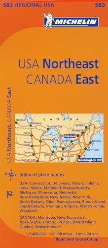 Michelin Map Usa Northeast, Canada East [Lingua Inglese]