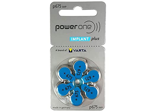 Power One 10 Confezioni (60 Batterie) Power One Cochlear Implant Batteries! 60 Batterie Di Power One