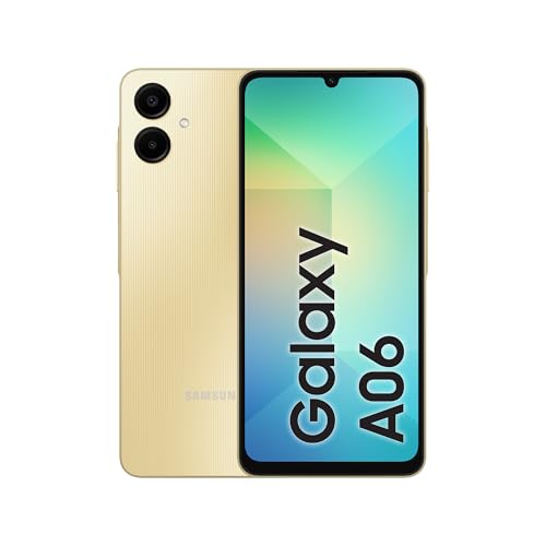 Samsung Galaxy A06 4G Lte Versione Globale Sm-A065F/Ds, Display 6,7", Doppia Sim 50Mp Doppia Fotocamera Oro (Gold), 64Gb