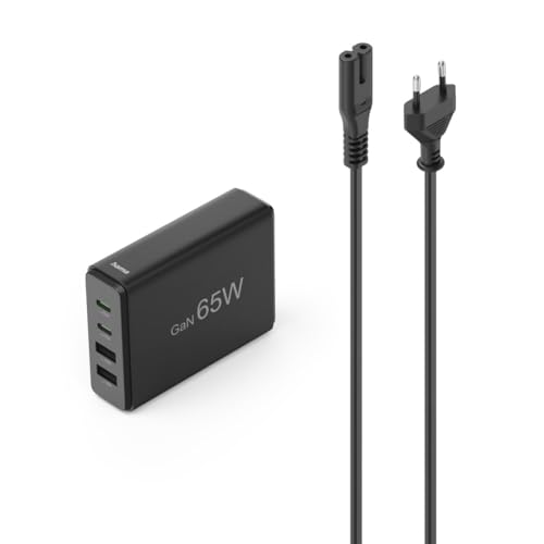 Hama Stat. Chrge Usb 4 Prts, Gan, Chrg Rap., 2 Usb-C, 2 Usb-A, Pd, 65 W, Blc
