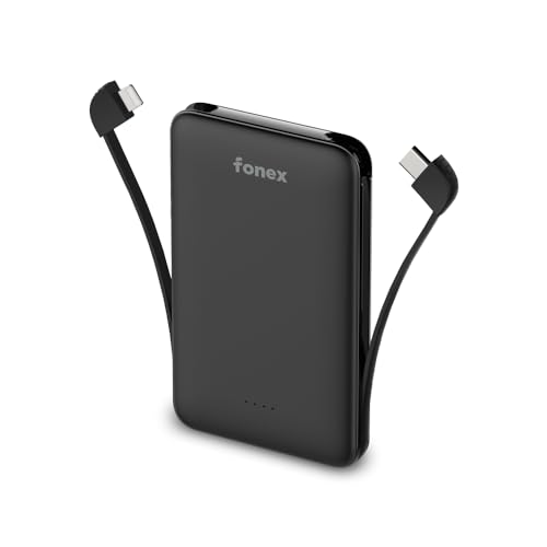 Fonex Power Bank Da 5.000 Mah Type C + Lightning | Nero