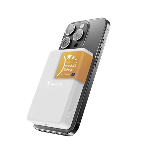 Varta Power Bank 5.000Mah, Powerbank Magnetico, Mag Pro, Wireless, 7,5 W, Caricabatterie Portatile Con Usb C, Compatibile Con Magsafe E Qi Standard (P