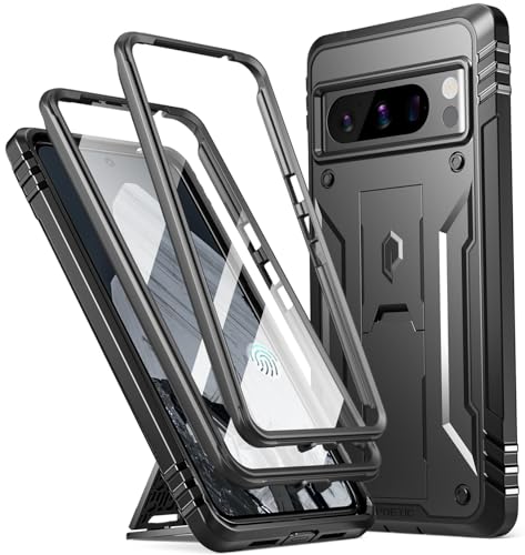 Poetic Revolution Case - Custodia Protettiva Compatibile Con Pixel 8 Pro 5G, Robusta E Antiurto, Con Cavalletto, Protezione Schermo Integrata, Funzion