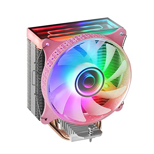Mars Gaming Mcpu-Vr, Dissipatore Cpu, Doppio Infinity Mirror Argb, 4 Heatpipes Hct, Tdp 180W, Ventola Ultra-Silenziosa Pwm 120Mm, Rose