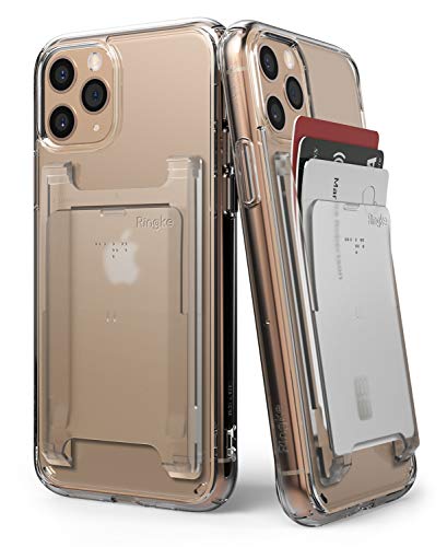 Ringke Slot Card Holder (1 Pezzi), Porta Carte Adesivo Rigida Pc Portafoglio Compatibile Con Custodie Per Cellulari, Iphone, Galaxy, Android - Clear M