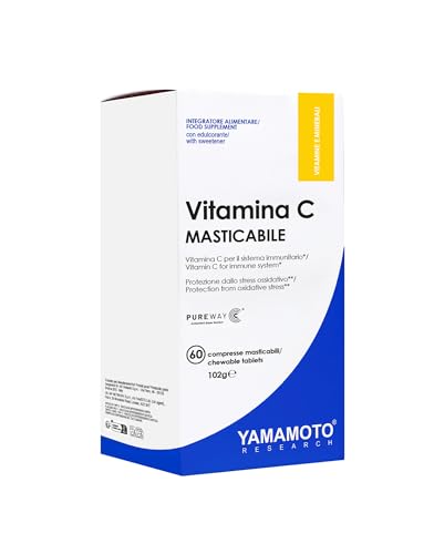 Yamamoto Research - Vitamina C Masticabile Pureway, 60 Compresse, Azione Antiossidante, Materia Prima Brevettata, Supporta Il Sistema Immunitario E La