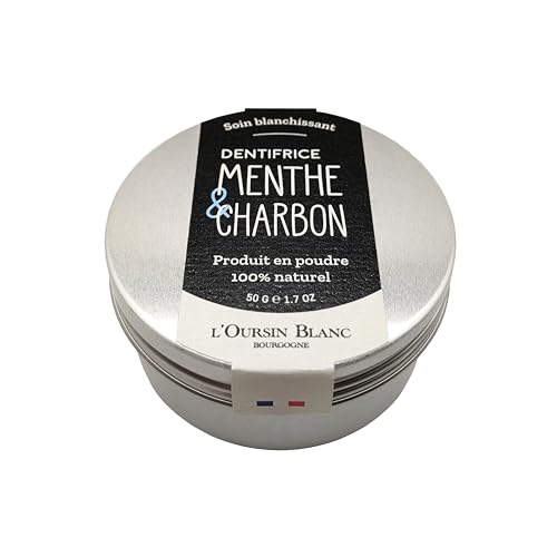 Dentifricio In Polvere Menta & Carbone – 50 G – Trattamento Purificante E Sbiancante Naturale – Il Riccio Bianco