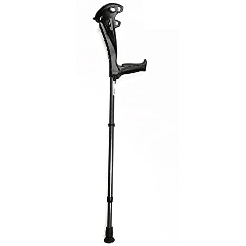 Fdi - Stampelle Per Adulti Access Comfort. Coppia Di Stampelle Regolabili In Altezza E Impugnatura Morbida. Alluminio Ultraleggero. Colore Nero. Tagli