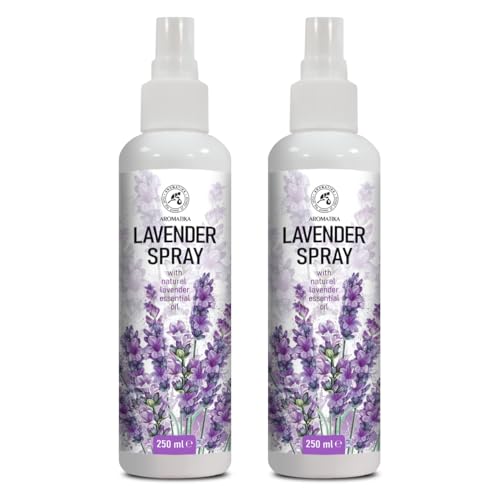 Spray Profumato Set Lavanda 2X250Ml - Spray Con Olio Essenziale Di Lavanda - Aromatica Stanza E Lino Spray - Deodorante Per Ambienti - Vaporizzatore P