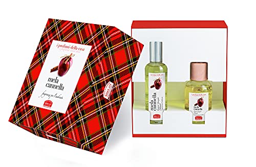 Helan, I Profumi Della Casa, Profumatore Per Ambienti E Bastoncini Per Diffusori 100Ml + Profumo Ambiente Spray 100Ml Fragranza Mela E Cannella - Scat