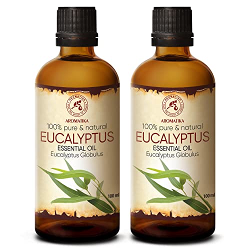 Olio Essenziale Di Eucalipto Da 200 Ml - Eucalyptus Globulus - 100% Puro E Naturale - Oli Essenziali Di Eucalipto - Il Meglio Per La Bellezza - Sauna 