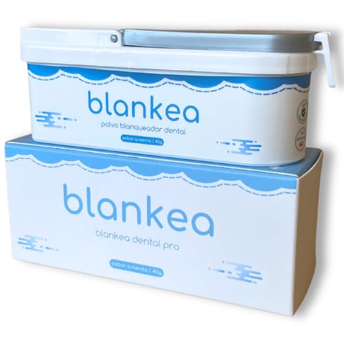 Blankea Polvere Sbiancante Denti Professionale - Dentifricio Sbiancante Al Gusto Di Menta - Rimuove Le Macchie Di Caffè, Tè, Vino, Tartaro E Placca -