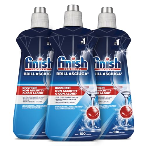 Finish Brillantante, Additivo Lavastoviglie, 500 Ml (Confezione Da 3). Rimborso Di 3€, Ovvero Sia 1€ Per Ogni Prodotto Con Il Bollino Acquistato