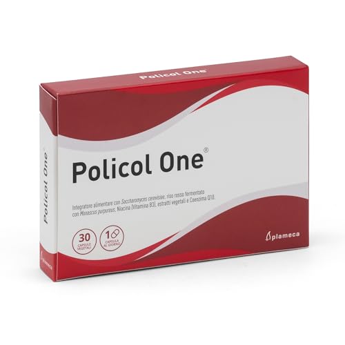 Plameca Policol One - Integratore Colesterolo - Formula Di Riso Rosso Fermentato Di Cui Monacoline Con Ceremyces, Gugul, Scagliola, Carciofo, Tarassac