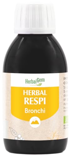 Herbalgem - Sciroppo Respirazione - Comfort Delle Vie Respiratorie - Arricchito Con Gemme - Contiene Echinacea - Ricetta Tradizionale - Bio - 150 Ml