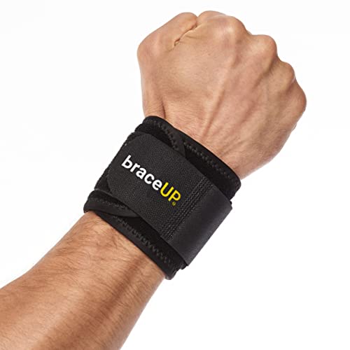 Braceup Polsiera Ortopedica - Fascia Polso Per Polsiera Tendinite, Cinturino Di Compressione Per Il Polso Per Tendinite, Tennis, Palestra, Allenamento