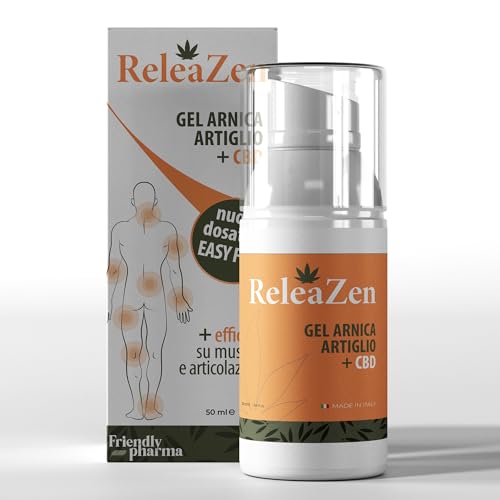 Releazen - Arnica Gel 100% Per Cavalli Uso Umano Con Artiglio Del Diavolo E Cbd Contro Dolori, Infiammazioni E Tensioni Muscolari - Dosatore No Sprech