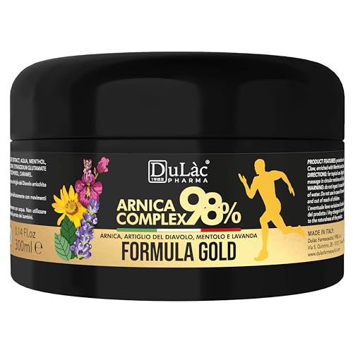 Dulàc - Gel Arnica E Artiglio Del Diavolo Forte, Arnica Complex 98% 300Ml Con Arnica Per Cavalli Uso Umano, Artiglio Del Diavolo, Mentolo, Formula Gol