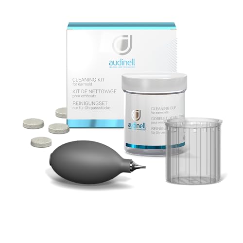 Audinell Kit De Limpieza - Set Para Limpiar Moldes - 8 Pastillas Limpiadoras Efervescentes - 1 Vaso Limpiador - 1 Soplador De Aire - Oxígeno Activo Pa