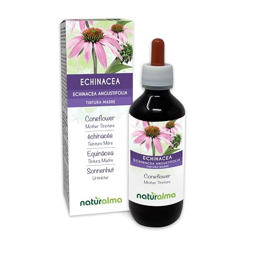 Echinacea (Echinacea Angustifolia) Radici Tintura Madre Analcoolica Naturalma - Estratto Liquido Gocce 200 Ml - Integratore Alimentare - Vegano