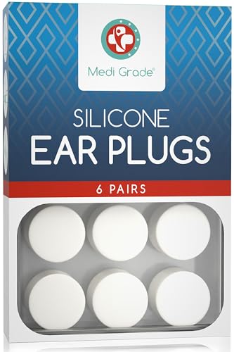 Tappi Orecchie Per Dormire Medi Grade [6 Paia] - Tappi Orecchie In Morbido Silicone - Tappi Per Orecchie Antirumore, Insonorizzanti - Riduzione Del Ru