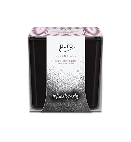 Ipuro - Candela Profumata Decorativa Ipuro Time To Party – Candele Profumate Puristiche In Vetro – Candele Profumate Intense Con Note Caramellate Frut