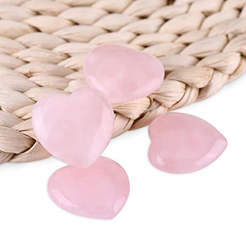 Hztyyier Cristallo Di Quarzo Rosa Cristallo Naturale Rosa Rosa Pietra Cuore Lucido Amore Intagliato Esemplari Pietra Preziosa Ornano La Decorazione