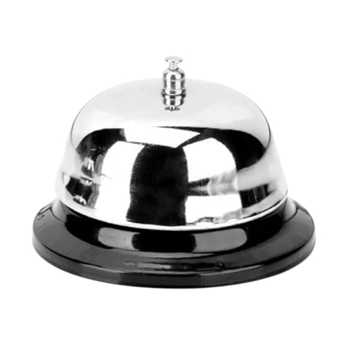 Topolenashop Campanello Da Tavolo In Acciaio Campanelli Servizio Reception 8,5 Cm Di Diametro Per Hotel,Ristorante,Cucina,Scuola,Reception O Campanell