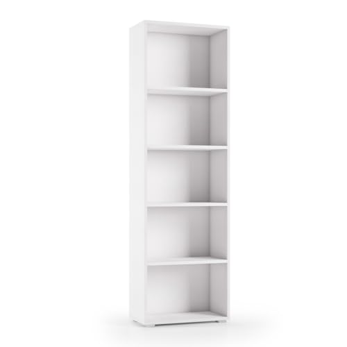 Trentiner Online Food Store Libreria Con 5 Ripiani Regolabili In Altezza Color Bianco 195X60X30 Cm