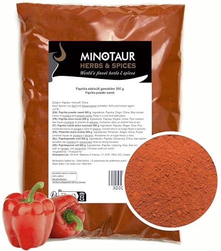 Minotaur Spices | Paprika Nobile Dolce Macinata | Paprika In Polvere Dolce | 2 X 500G (1 Kg)