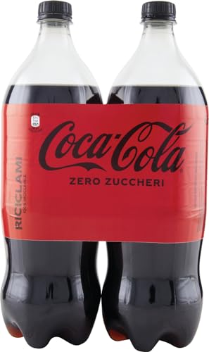 Coca-Cola Zero Zuccheri – 2 Bottiglie Da 1.35 L, Tutto Il Gusto Della Formula Coca-Cola Senza Calorie, In Bottiglia Pet 100% Riciclabile, Bevanda Anal