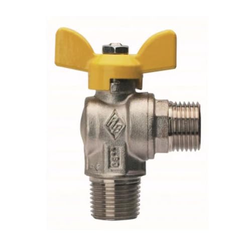 Valvola A Sfera Per Gas A Squadra, Fil. Maschio Con Att. Maschio 1/2" X 1/2"