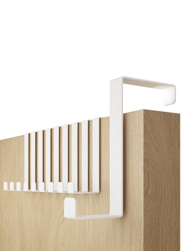 4Smile Perchero Puerta, Set Da 10 Blanco Colgador Puerta, 36 Mm, Percha Puerta – Percheros Puerta – Set Da 10 Pezzi
