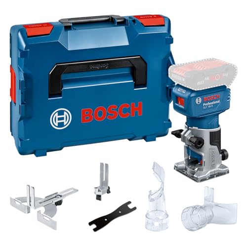 Bosch Professional 18V System Rifilatore A Batteria Glf 18V-8 (Incl. Guida Par., Adat. Aspir. Rifil. Sup., Adat. Aspir. Rifil. Bordi, Guida Rullo Tagl