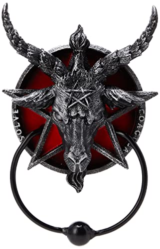 Nemesis Now B4474N9 Baphomet-Battente Per Porta, 20,5 Cm, Colore: Nero