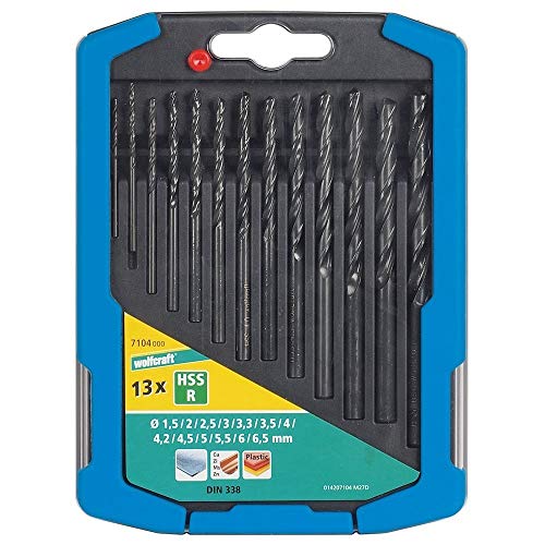 Wolfcraft Set Di Punte In Metallo Hss Rullate Da 13 Pezzi, 7104000