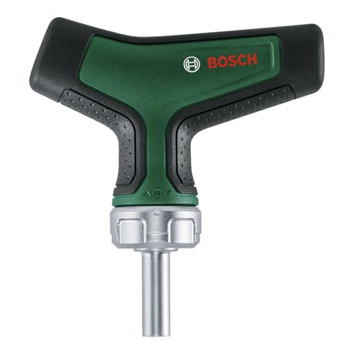 Bosch Cacciavite A Cricchetto Per Bit Impugnatura A T (Coppia Elevata; 36 Denti; Coppia Max. 46 Nm; Portabit Magn.; 1/4 Poll.; Imp. Erg. T Softgrip)