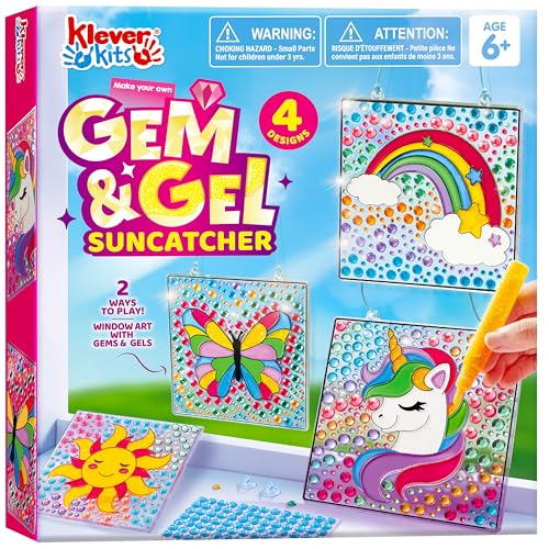 Klever Kits Suncatcher Craft Kit Per Bambini, Arti E Mestieri Per Bambini Dai 6 Ai 12 Anni, Kit Di Pittura Con Diamanti, Regali Per Ragazze, Regali Di