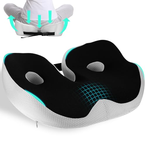 Orthopaedic Seat Cushion, Memory Foam Coccyx Cushion, Ergonomico Office Cushion, Larghezza Del Sedile Regolabile, Cushion Per Alleviare Il Dolore Al C