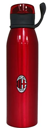 Giemme Borraccia Milan Ufficiale In Alluminio Con Moschettone Capacità 650 Ml. Bormialam9004