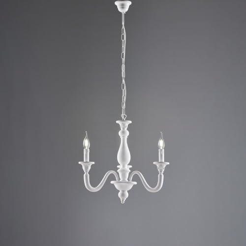 Bonetti Illumina Lampadario Shabby Chic Lucca Bianco 3 Luci E14