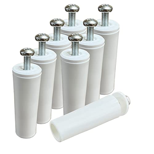 Toppe Per Persiana Da 60 Mm Per Persiana Arrotolabili. Prodotto In Nylon, Ogni Tappo Persiana Bianco Include La Rondella E Il Vite (8 Unità Bianco)