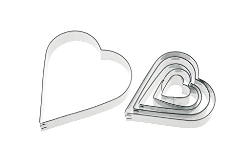 Pedrini - Tagliabiscotti Cuore Acc.Inox. 6Pz Dolci Taglia Biscotti